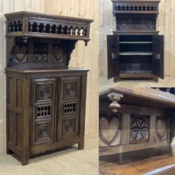Buffet néo breton des années 50 en châtaignier
