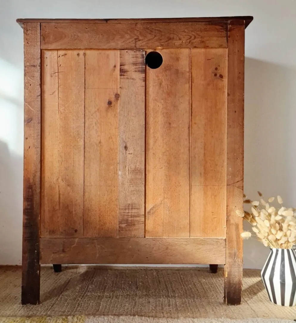 Buffet parisien bois ancien 2 portes panneautées