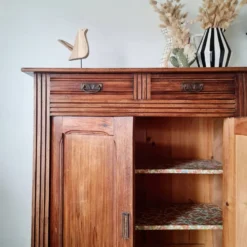 Buffet parisien bois ancien 2 portes panneautées