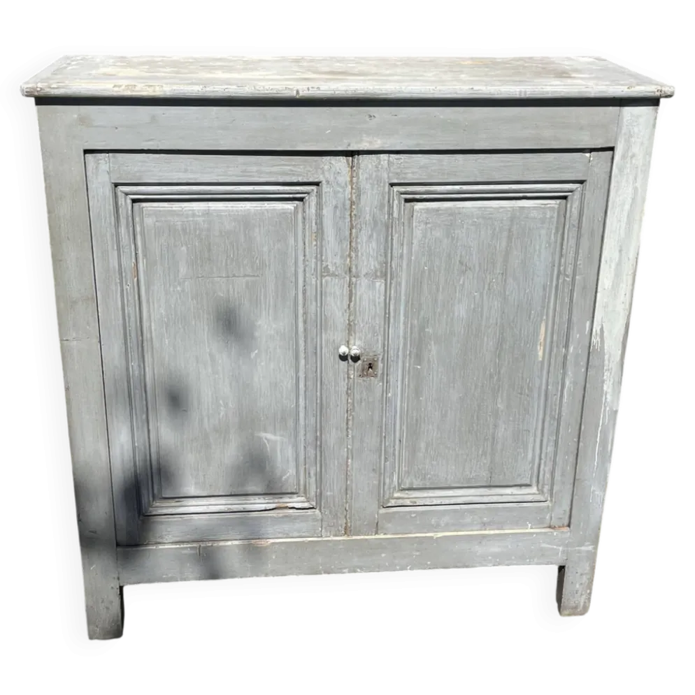 Buffet parisien en bois ancien gris
