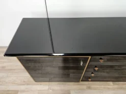 Buffet Pierre Cardin des années 1970 en bois laqué noir