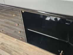 Buffet Pierre Cardin des années 1970 en bois laqué noir