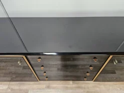Buffet Pierre Cardin des années 1970 en bois laqué noir