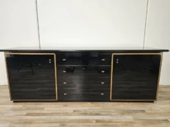 Buffet Pierre Cardin des années 1970 en bois laqué noir