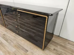 Buffet Pierre Cardin des années 1970 en bois laqué noir