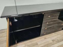 Buffet Pierre Cardin des années 1970 en bois laqué noir