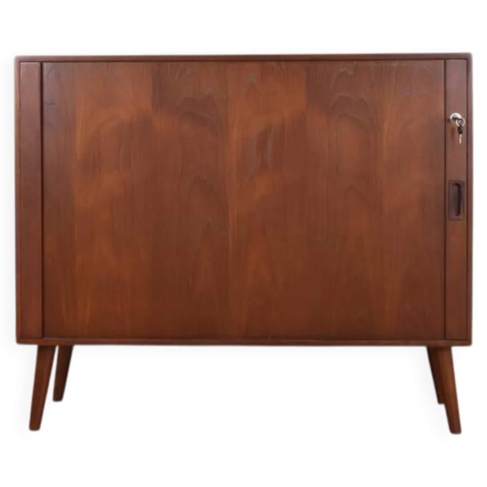 Buffet à portes tambour en teck danois des années 1960.