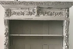 Buffet provençal / Bibliothèque patinée à 2 corps XIXe