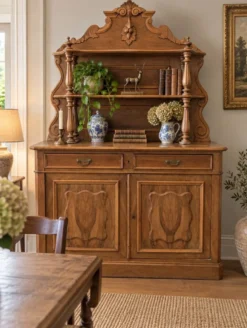 Buffet Saint Hubert fin XIXieme en noyer