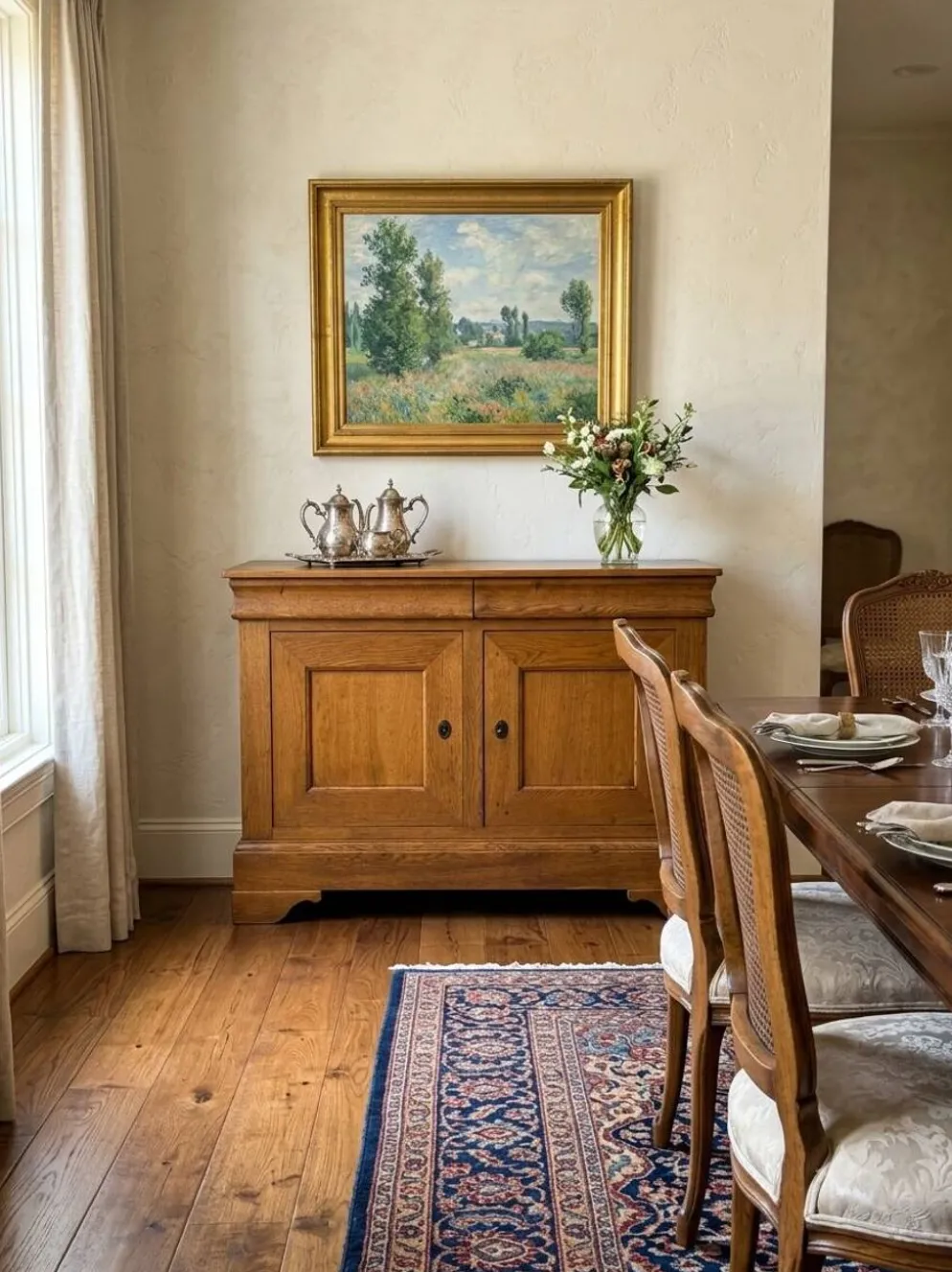 Buffet style Louis Philippe en chêne massif
