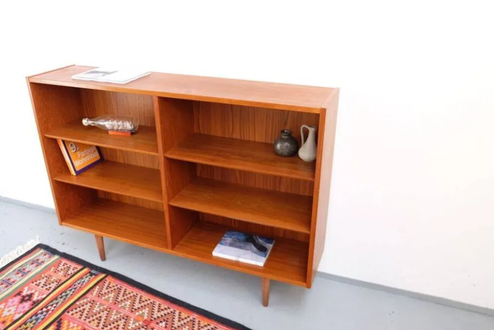 Buffet/étagère en teck Hundevad style rétro vintage années 60-70