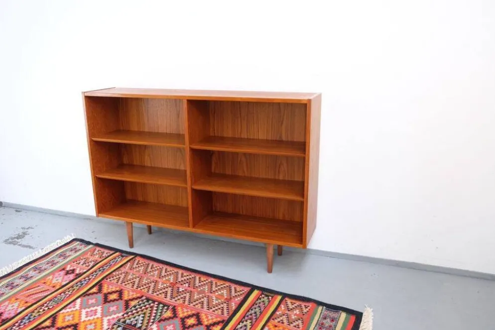 Buffet/étagère en teck Hundevad style rétro vintage années 60-70