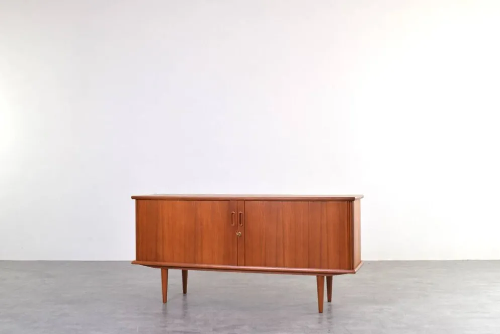 Buffet tambour en teck danois des années 1960.