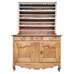 Buffet vaisselier ancien, meuble de ferme bois massif