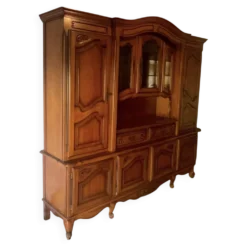 Buffet vaisselier style louis xv en merisier