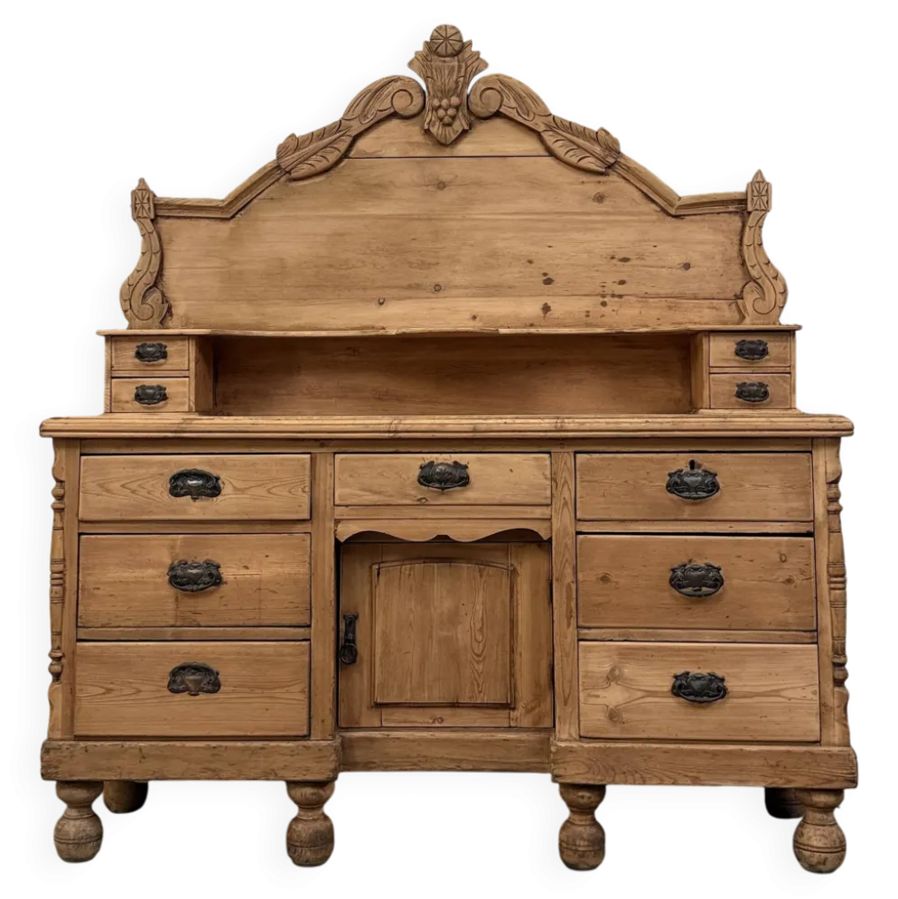 Buffet victorien anglais 2 corps, rénové