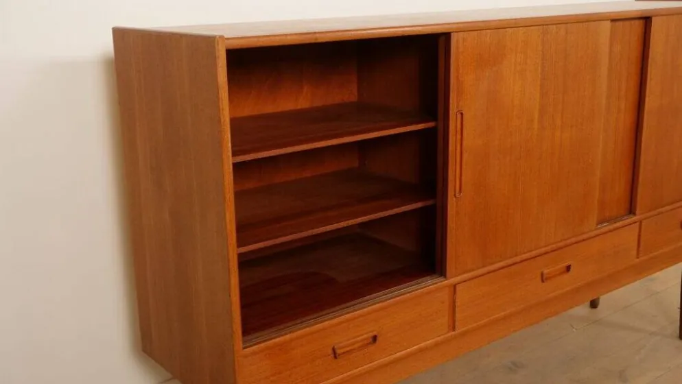 Buffet vintage | Armoire murale | Teck | 195 cm