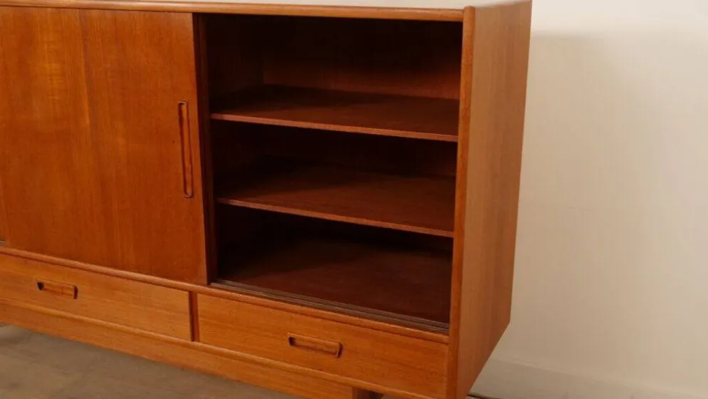 Buffet vintage | Armoire murale | Teck | 195 cm