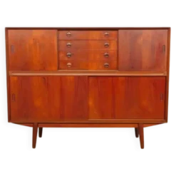 Buffet vintage avec bar en teck