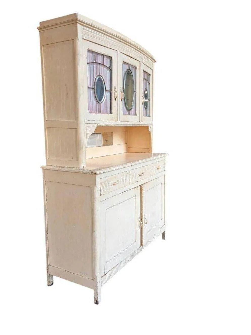 Buffet vintage blanc cassé / meuble de brocante