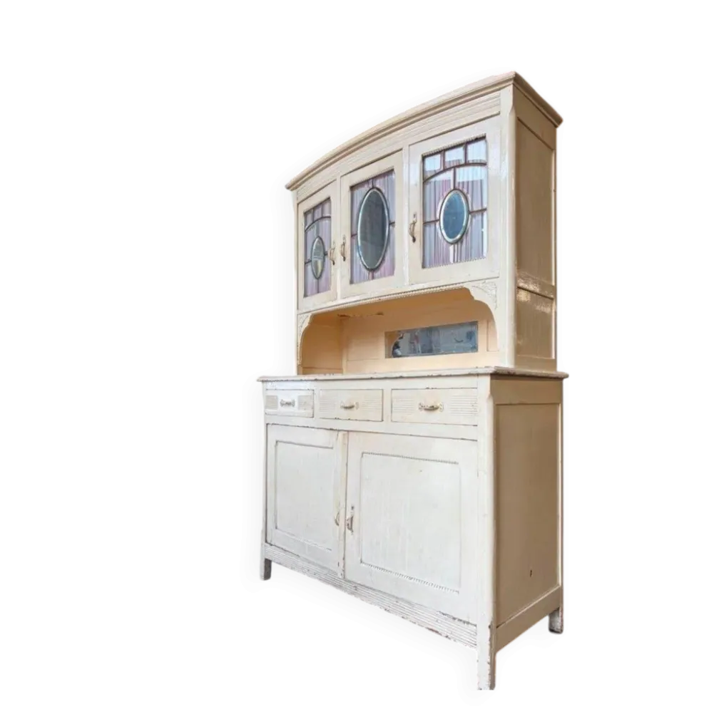 Buffet vintage blanc cassé / meuble de brocante