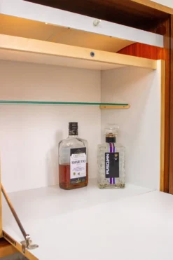 Buffet vintage, commode, étagère à livres, minibar, mid-century années 60