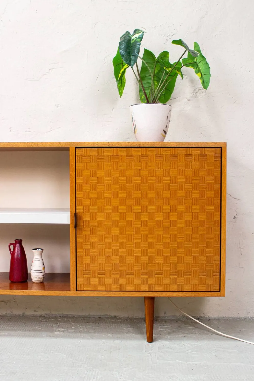 Buffet vintage, commode, étagère à livres, minibar, mid-century années 60