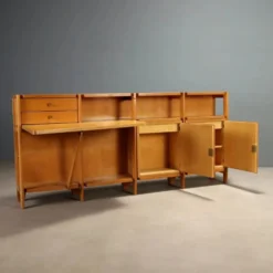 Buffet vintage en placage de peuplier, design Italie années 1960