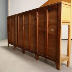 Buffet vintage en placage de peuplier, design Italie années 1960