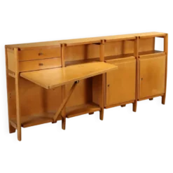 Buffet vintage en placage de peuplier, design Italie années 1960