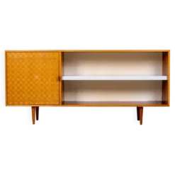 Buffet vintage en teck et noyer, haut de gamme, des années 50.