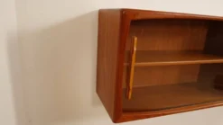 Buffet vintage | Porte coulissante en verre | Flottant | 160 cm
