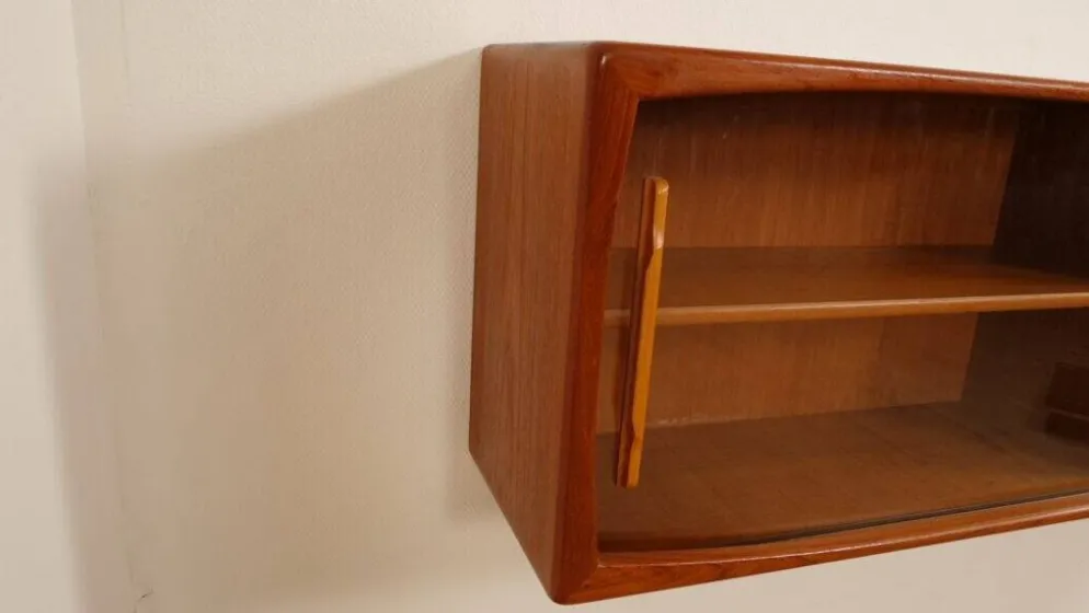 Buffet vintage | Porte coulissante en verre | Flottant | 160 cm