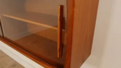Buffet vintage | Porte coulissante en verre | Flottant | 160 cm