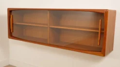 Buffet vintage | Porte coulissante en verre | Flottant | 160 cm