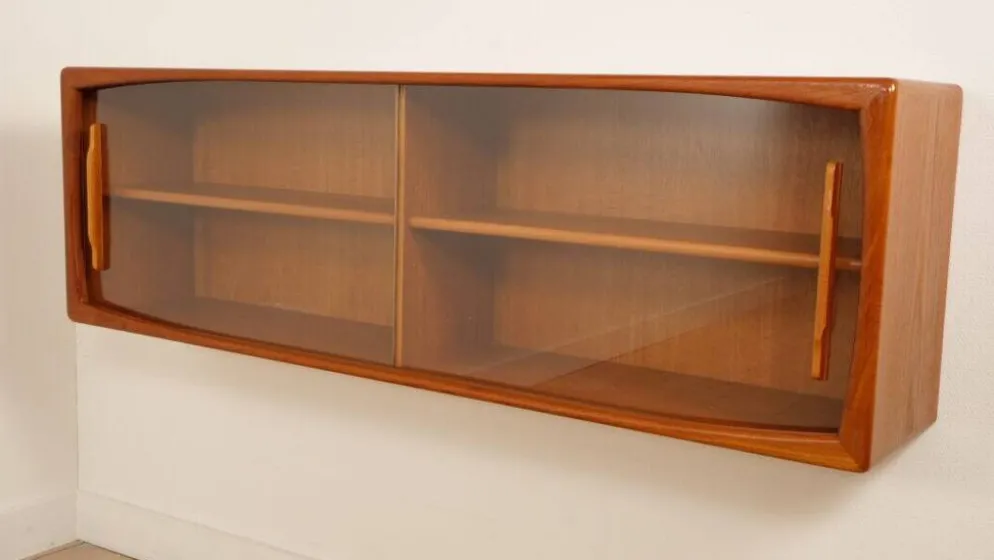 Buffet vintage | Porte coulissante en verre | Flottant | 160 cm
