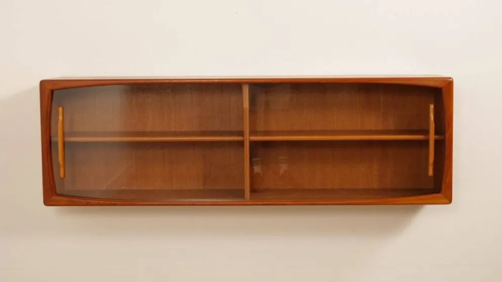Buffet vintage | Porte coulissante en verre | Flottant | 160 cm
