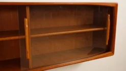 Buffet vintage | Porte coulissante en verre | Flottant | 160 cm