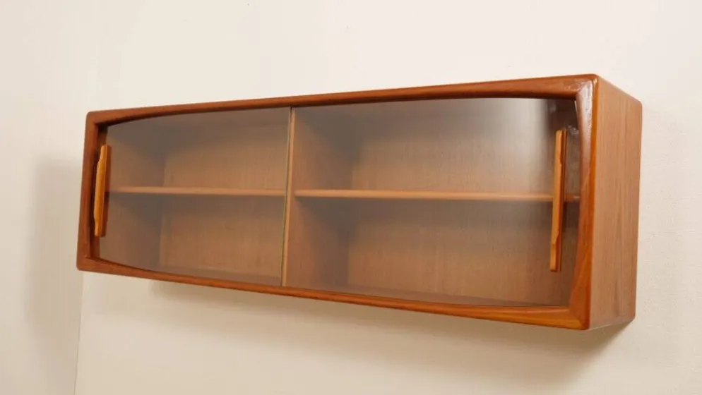 Buffet vintage | Porte coulissante en verre | Flottant | 160 cm