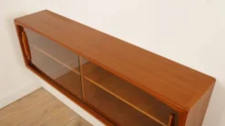 Buffet vintage | Porte coulissante en verre | Flottant | 160 cm