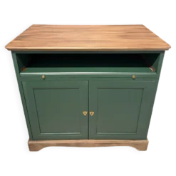 Buffet vintage rénové - Collection Émeraude boisée
