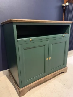 Buffet vintage rénové - Collection Émeraude boisée