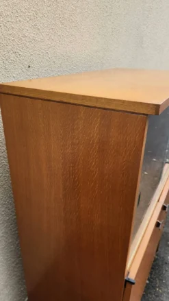 Buffet Vitrée design Marcel Gascoin Édition Alvéole Années 50
