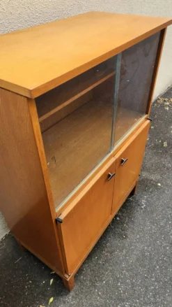 Buffet Vitrée design Marcel Gascoin Édition Alvéole Années 50