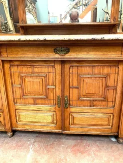Buffet vitrine de style Louis XVI en bois massif XIX siècle