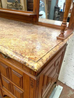 Buffet vitrine de style Louis XVI en bois massif XIX siècle