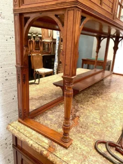 Buffet vitrine de style Louis XVI en bois massif XIX siècle