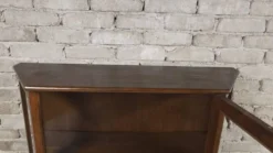 Buffet vitrine deux corps vintage en chêne années 50