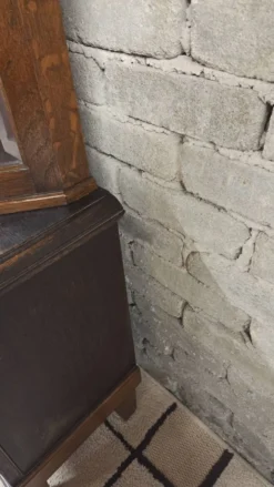 Buffet vitrine deux corps vintage en chêne années 50