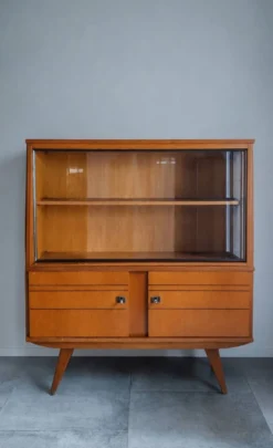 Buffet vitrine pieds compas